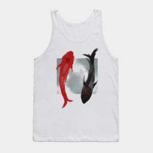 Yin Yang Fish Design Tank Top